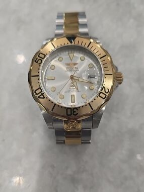 Invicta Two-Tone Gold and Silver Grand Diver Bracelet Watch